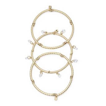 Nine West Gold-Tone Beaded Stretch Bracelet Set