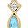 Gold Tone Aqua