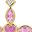 Gold Tone Pink