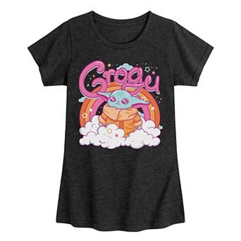 Girls 7-16 Star Wars The Mandalorian Grogu Kawaii Graphic Tee