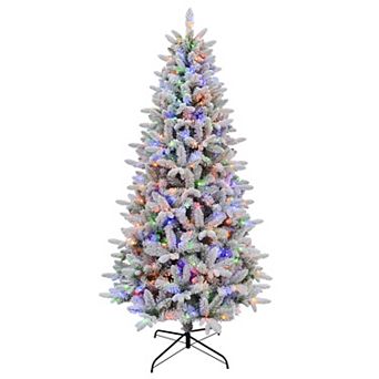 PULEO INTERNATIONAL 7.5-ft. Pre-Lit LED Artificial Christmas Tree