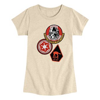Girls 7-16 Star Wars The Mandalorian & Grogu Imperial Pilot Patches Graphic Tee