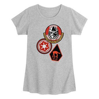 Girls 7-16 Star Wars The Mandalorian & Grogu Imperial Pilot Patches Graphic Tee