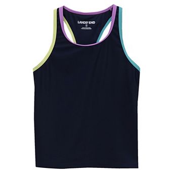 Girls 2-16 Lands' End Chlorine Resistant Racer Back Tankini Swim Top