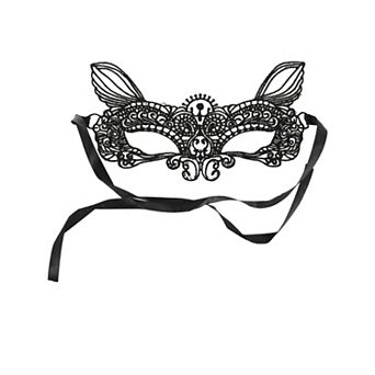 Elegant Lace Half Face Party Mask in Black for Special Occasions 1 pc