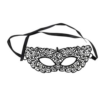 Elegant Lace Half Face Party Mask in Black for Special Occasions 1 pc