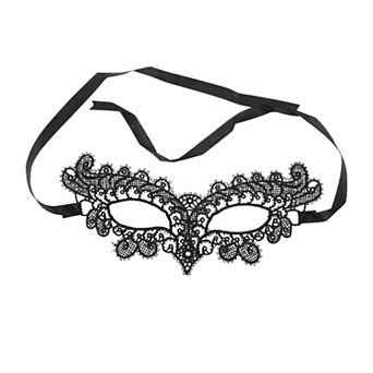 Elegant Lace Half Face Party Mask in Black for Special Occasions 1 pc
