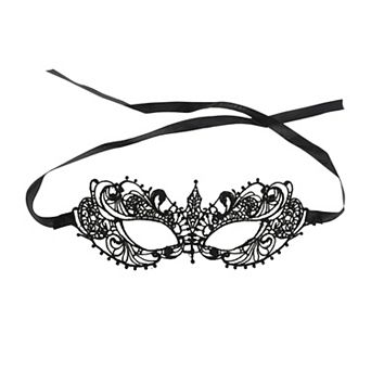 Elegant Lace Half Face Party Mask in Black for Special Occasions 1 pc