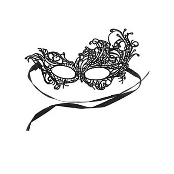 Elegant Lace Half Face Party Mask in Black for Special Occasions 1 pc