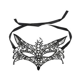 Elegant Lace Half Face Party Mask in Black for Special Occasions 1 pc