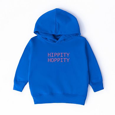 Embroidered Hippity Hoppity Stacked - Toddler Hoodie