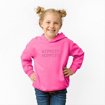Embroidered Hippity Hoppity Stacked - Toddler Hoodie
