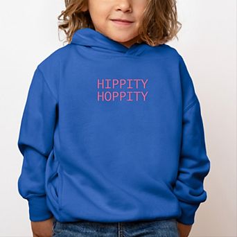 Embroidered Hippity Hoppity Stacked - Toddler Hoodie