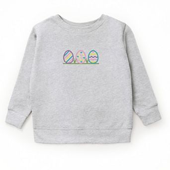 Embroidered Easter Eggs In Grass - Youth Graphic Sweatshirt