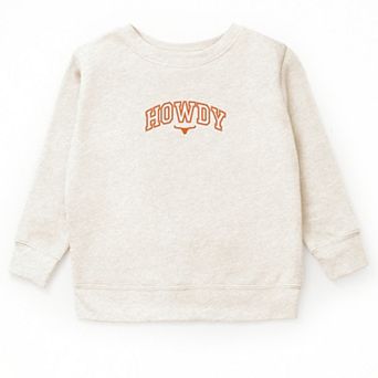 Embroidered Howdy Bull Varsity - Youth Graphic Sweatshirt