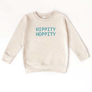 Embroidered Hippity Hoppity Stacked - Toddler Graphic Sweatshirt