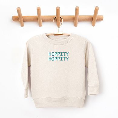 Embroidered Hippity Hoppity Stacked - Toddler Graphic Sweatshirt
