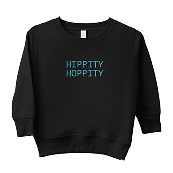 Embroidered Hippity Hoppity Stacked - Toddler Graphic Sweatshirt