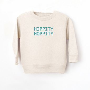 Embroidered Hippity Hoppity Stacked - Toddler Graphic Sweatshirt