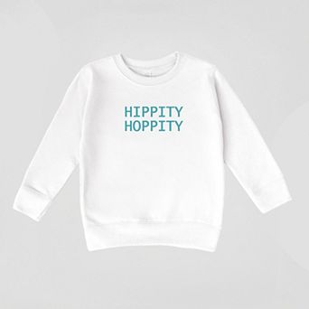 Embroidered Hippity Hoppity Stacked - Toddler Graphic Sweatshirt