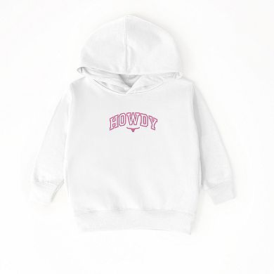 Embroidered Howdy Bull Varsity - Toddler Hoodie