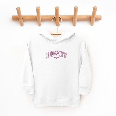Embroidered Howdy Bull Varsity - Toddler Hoodie