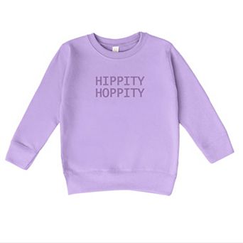 Embroidered Hippity Hoppity Stacked - Toddler Graphic Sweatshirt