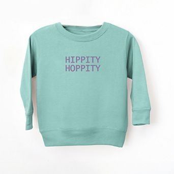 Embroidered Hippity Hoppity Stacked - Toddler Graphic Sweatshirt
