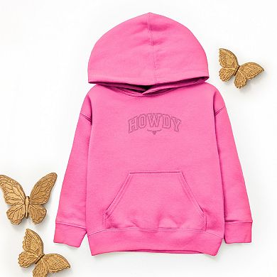 Embroidered Howdy Bull Varsity - Youth Graphic Hoodie