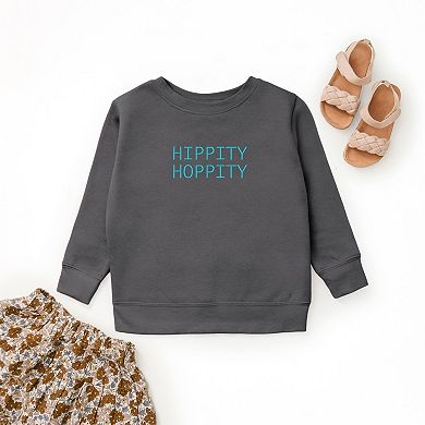 Embroidered Hippity Hoppity Stacked - Youth Graphic Sweatshirt