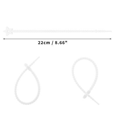 10 Pcs 8.66" Length Silicone Multipurpose Strap Ties