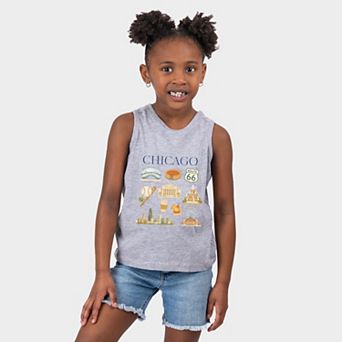 Chicago Watercolor Collage - Youth Tank Top