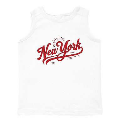 New York Retro Red - Toddler Graphic Tank