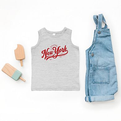 New York Retro Red - Toddler Graphic Tank