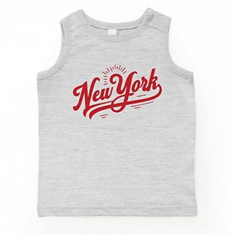 New York Retro Red - Toddler Graphic Tank
