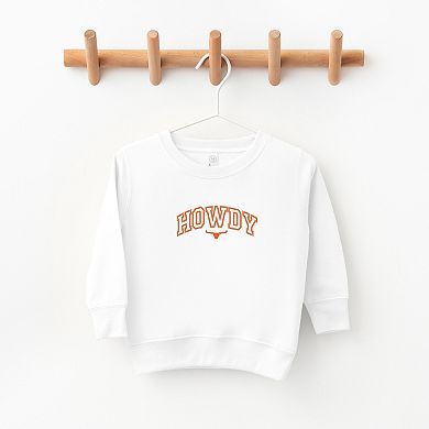Embroidered Howdy Bull Varsity - Toddler Graphic Sweatshirt