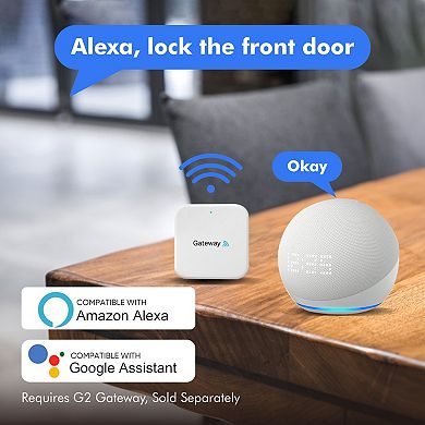 3-in-1 Zinc Smart Lock Deadbolt with Wi-Fi & Voice Control, Fingerprint, Auto-Unlock & Quiet Mode
