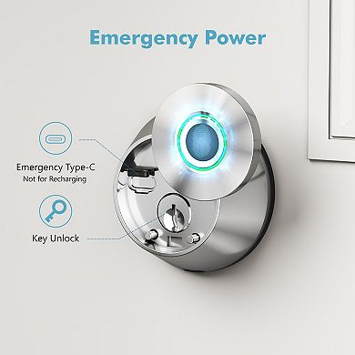 3-in-1 Zinc Smart Lock Deadbolt with Wi-Fi & Voice Control, Fingerprint, Auto-Unlock & Quiet Mode