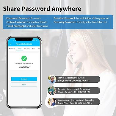 5-in-1 Aluminum Smart Pad Lock with Wi-Fi & Voice Control, Fingerprint, IC Card, Keypad, Auto-Unlock