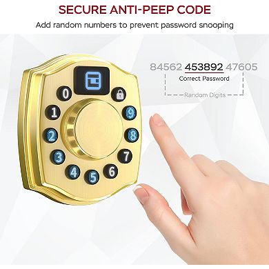 4-in-1 Aluminum Smart Pad Lock with Wi-Fi & Voice Control, Keypad, Key, Auto-Unlock & Quiet Mode