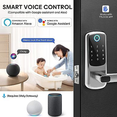 5-in-1 Aluminum Smart Pad Lock with Wi-Fi Control, Fingerprint, IC Card, Keypad, Key & Auto-Unlock