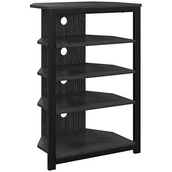 HOMCOM TV Stand with 4 tier Storage Shelves and Steel Frame