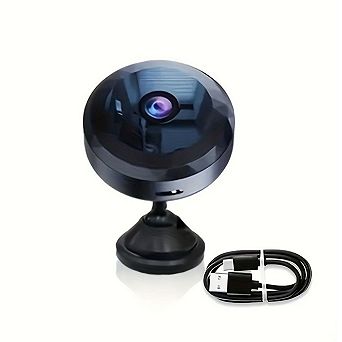 Round Security Camera - 1080P HD Indoor/Outdoor Surveillance (with Night Vision)