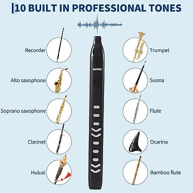 Bluetooth MIDI Electronic Wind Instrument - Portable Digital Wind Controller w/10 Musical Tones