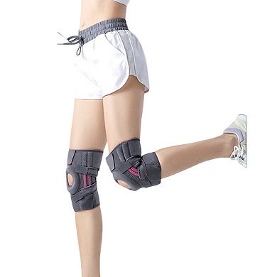 Open Patella Knee Brace 1 Pc with Gel Stabilizer Ring, Side Support Stays and Adjustable Compression