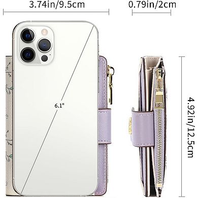 Minimalist Slim RFID Wallet for Women - Lightweight, Fits Pocket/Purse, RFID Blocking