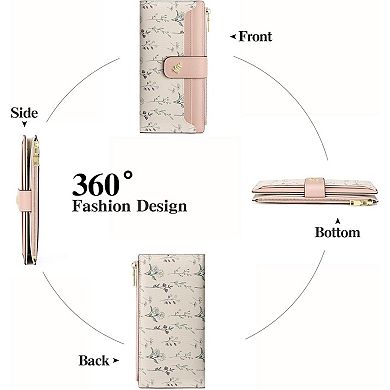 Women’s RFID Blocking Wallet - Large Capacity Vegan Leather, Lightweight for Travel & Daily