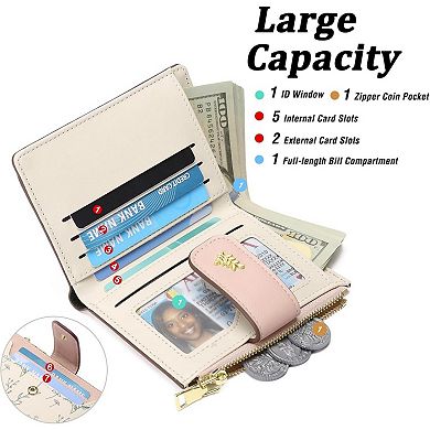 Minimalist Slim RFID Wallet for Women - Lightweight, Fits Pocket/Purse, RFID Blocking