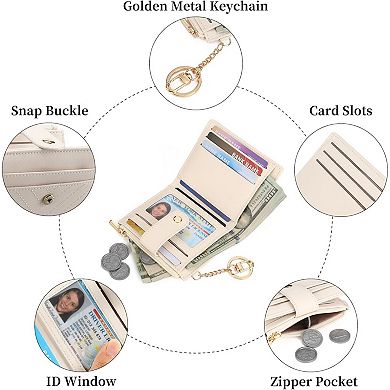 RFID Blocking Wallet for Women, Small Card Holder with Coin Pocket, Lightweight