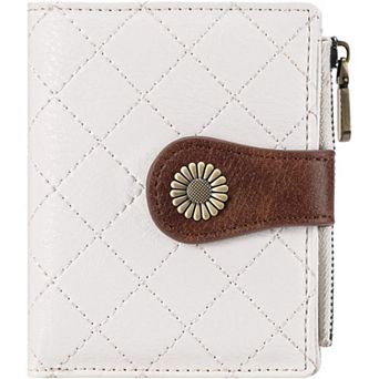 Small Wallet for Women - Bifold Compact Card Holder with Zipper Coin Pocket